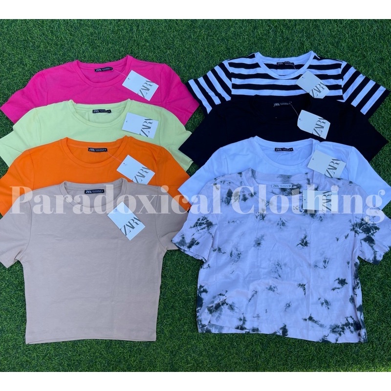 Zara Basic Crop Tee Top Shopee Philippines