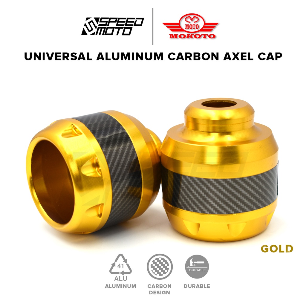 MOKOTO ALUMINUM AXLE CAP WITH CARBON FIBER DESIGN UNIVERSAL MOTO-2021 ...