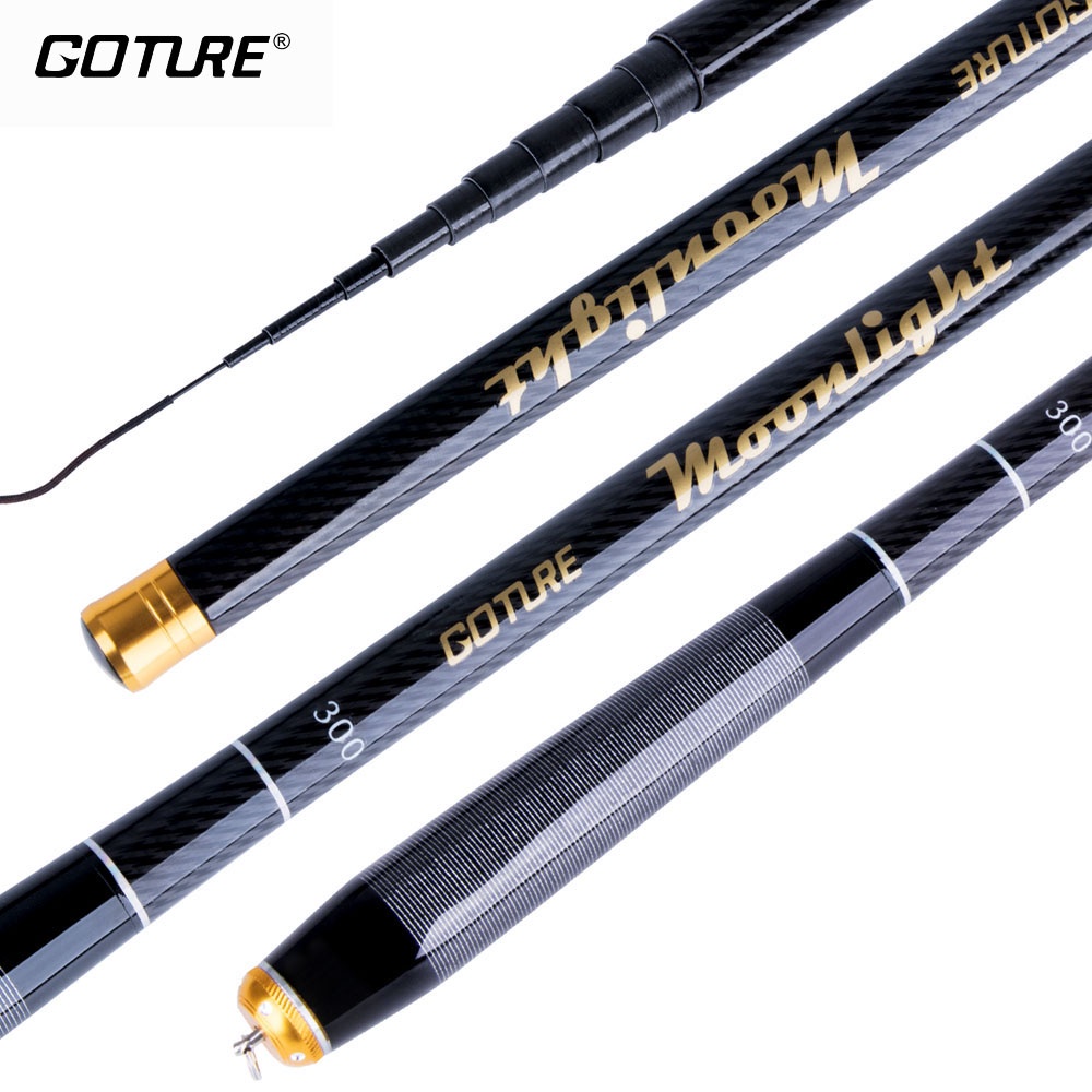 Goture Moonlight Telescopic Fishing Rod 24T Carbon Fiber Portable Carp Rod  Ultralight Feeder Rod