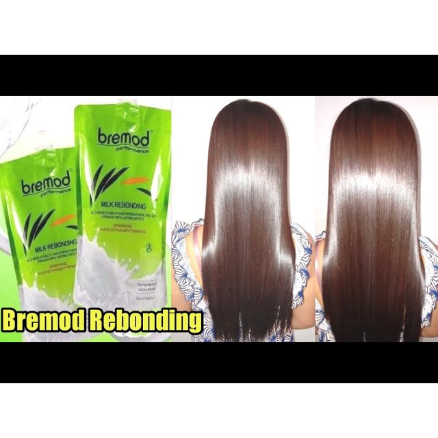 Bremod Rebonding Hair ( milk ) Rebonding Straight Set 1250ml Shopee