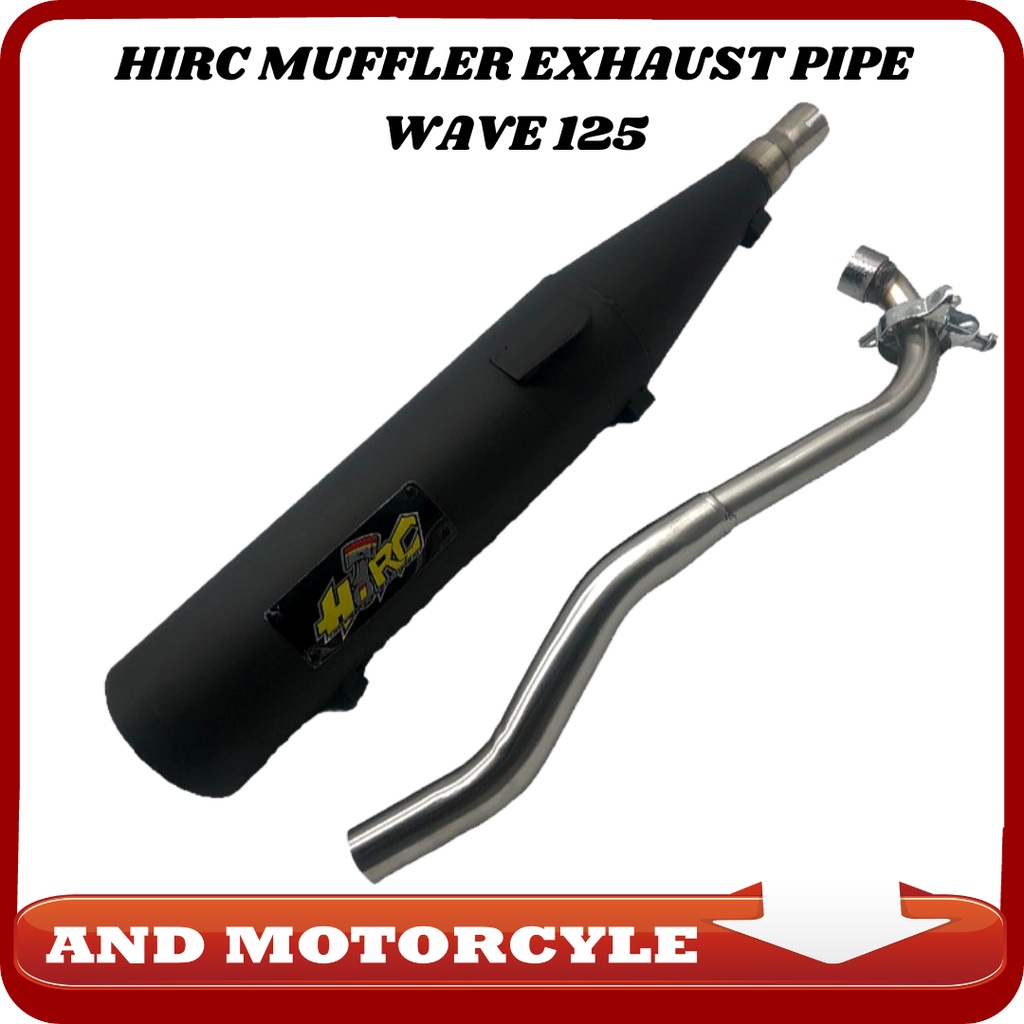 HIRC POWER DEVELOPMENT WAVE125 TAIWAN MUFFLER EXHAUST PIPE AND ...