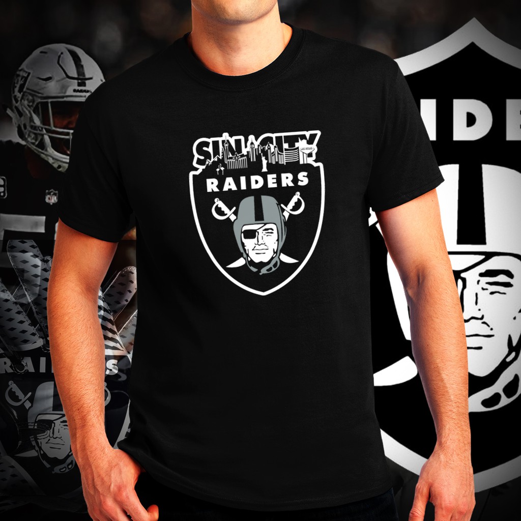Oakland Raiders Sin City Majestic Team Los Angeles NFL Tshirt for