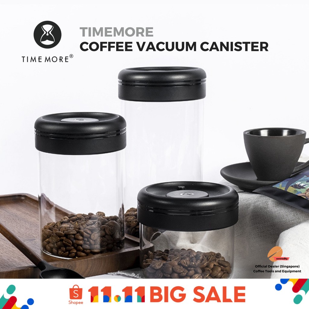 vacuum coffee bean storage container