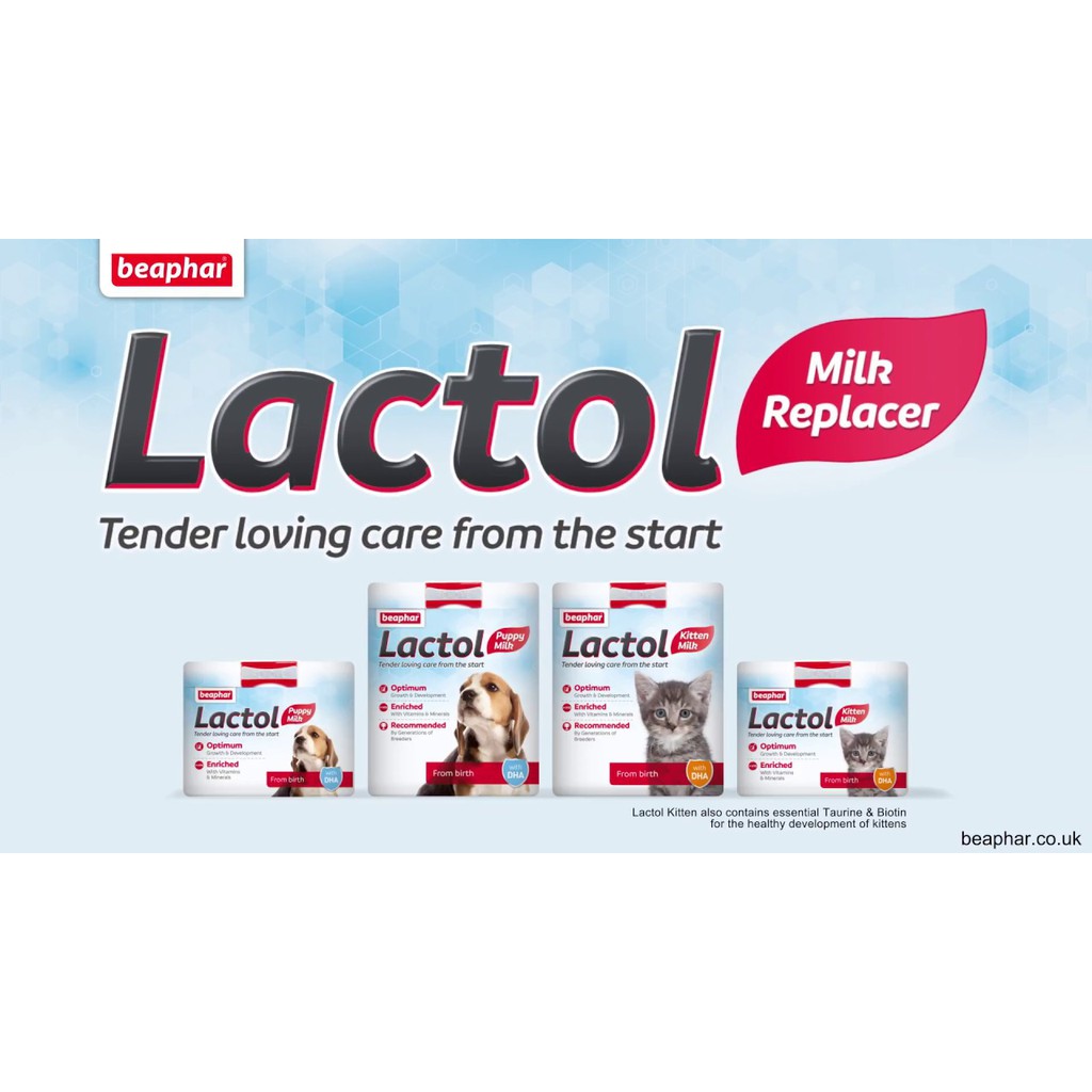 Beaphar Lactol Milk Replacer for Puppies and Kittens (250 and 500 grams