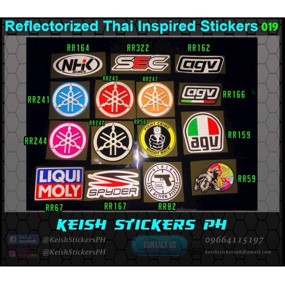 Thai Inspired Reflectorized Stickers-019 | Shopee Philippines