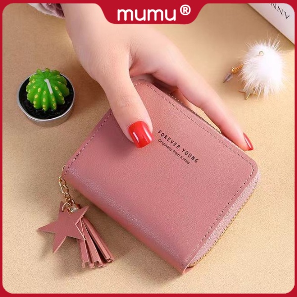 Mumu 1054 Korean Fashion Leather Ladies Wallet Coin Purse Card