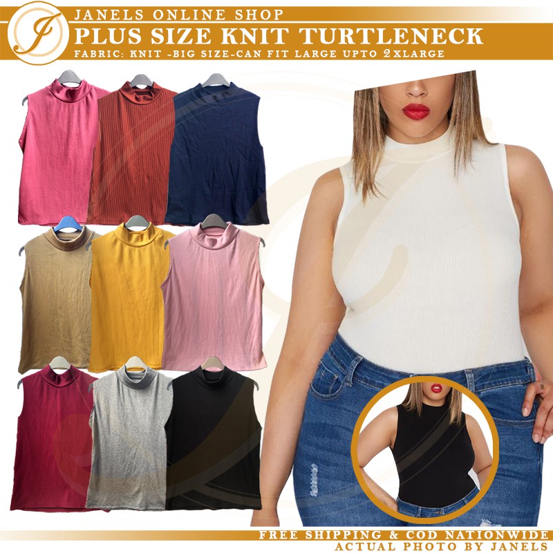 Plus size turtleneck tank top clearance