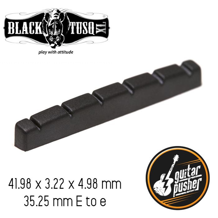 Graphtech Black Tusq XL 42mm Flat Bottom Strat Style Nut PT504200