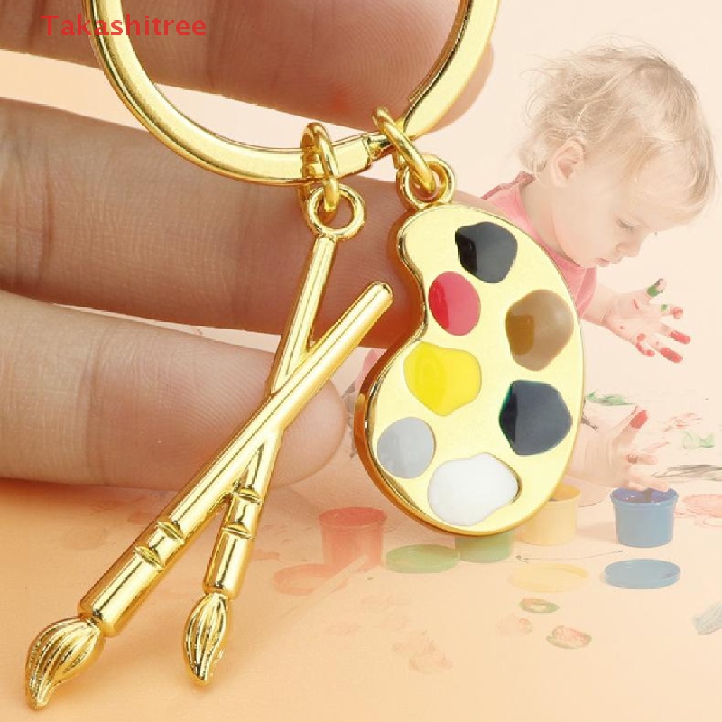 (Takashitree) Paint Palette Keychain Handmade Brush Palette Paint Pen