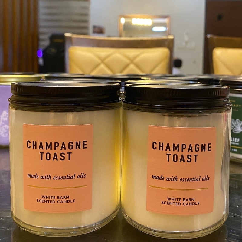 Champagne Toast Mason Single Wick Candle