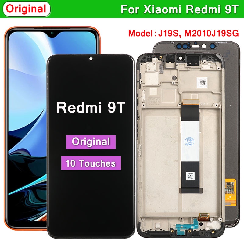 Original LCD Display For Xiaomi Redmi 9T Screen Replacement With Frame ...