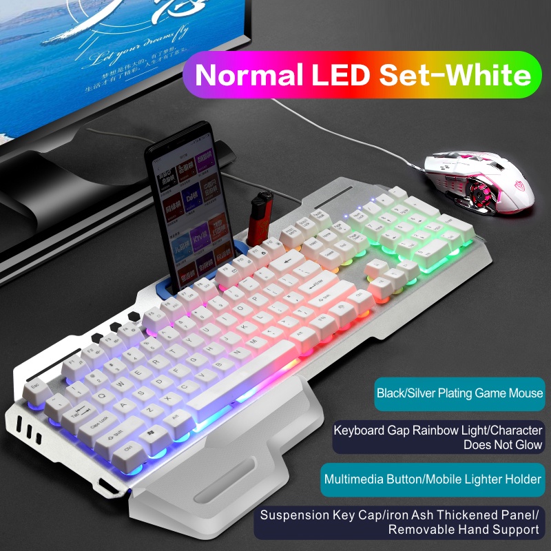 GK70 RGB Gaming Keyboard And Mouse Set With 104 Keys Backlight Wired ...