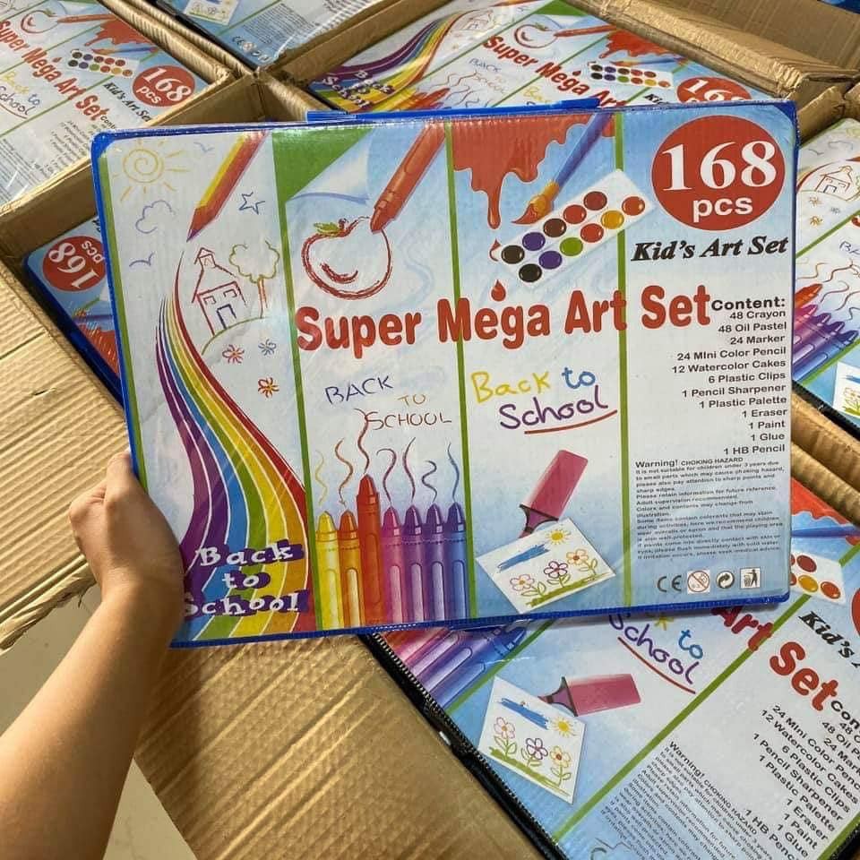 168 Pcs Kids Super Mega Art Colouring Set