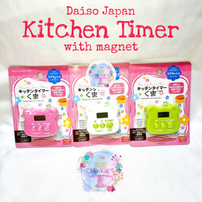 Daiso Kitchen Timer Bear with & Battery Shopee Philippines