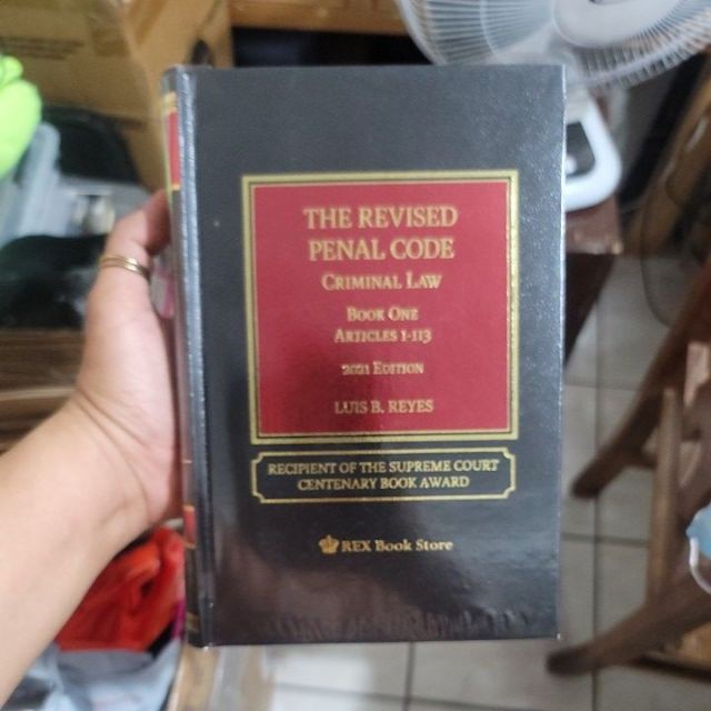 Reyes Book 1 2021 Revised Penal Code Criminal Law One I By