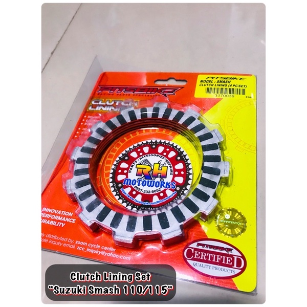 Suzuki Smash 110/115 Clutch Lining Set PITSBIKE Shopee Philippines