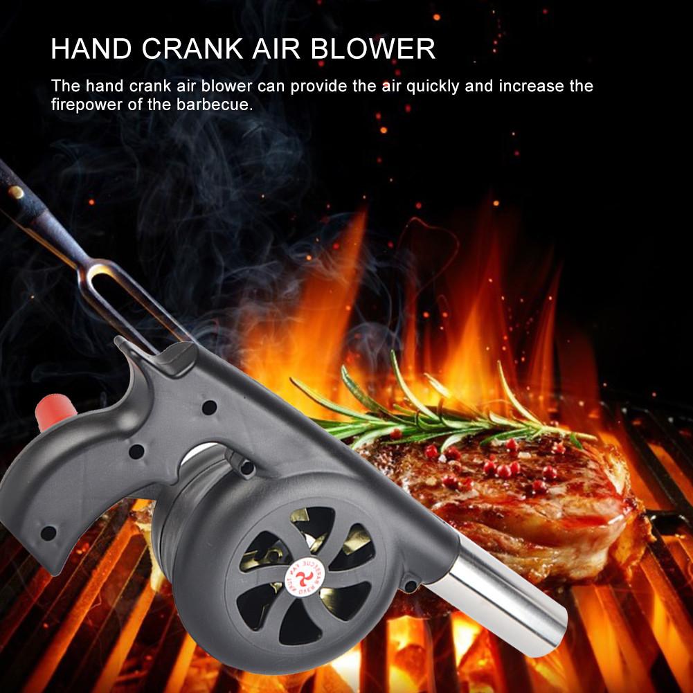Hand Crank Combustion Blower Outdoor Cooking BBQ Fan Air Blower