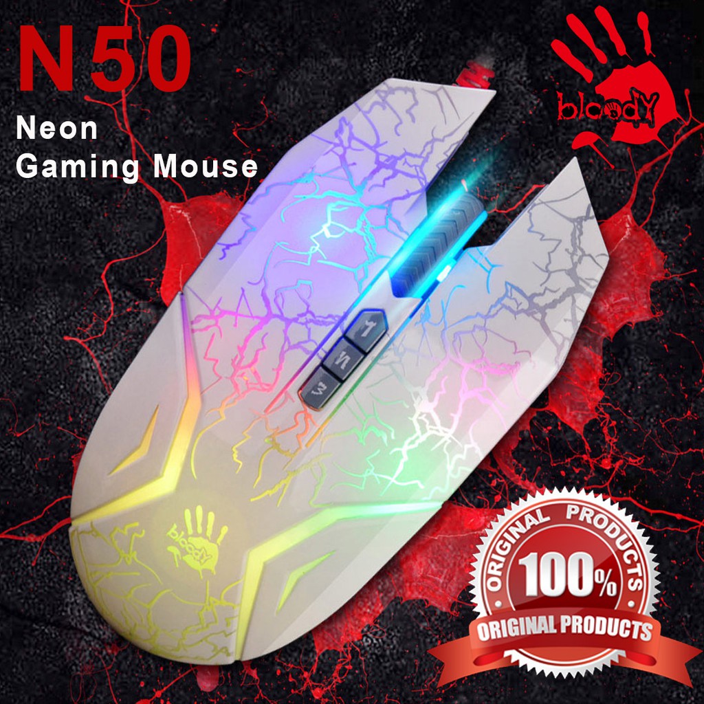 Bloody N50 Neon Gaming Mouse (Multicolor) | Shopee Philippines