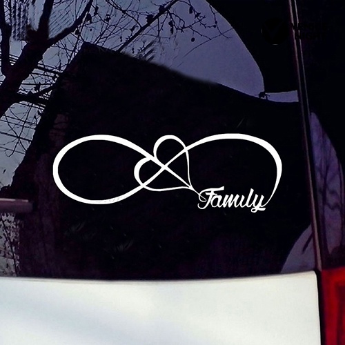 VENI Creative Family Love Heart Infinity Forever Symbol Decal Car ...