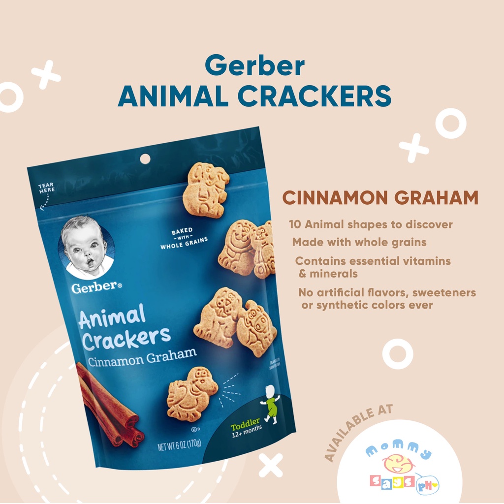 Gerber Animal Crackers Pouch, Cinnamon Graham, 6 Ounce Shopee Philippines