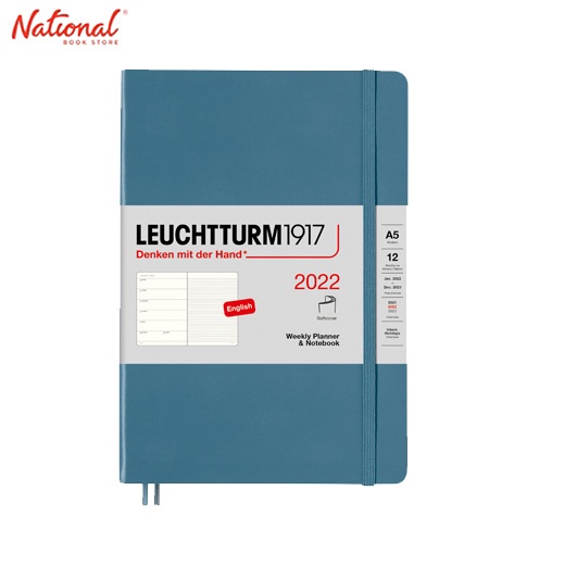 Planner 2022 and Notebook A5 Soft Bound Stone Blue | Shopee Philippines