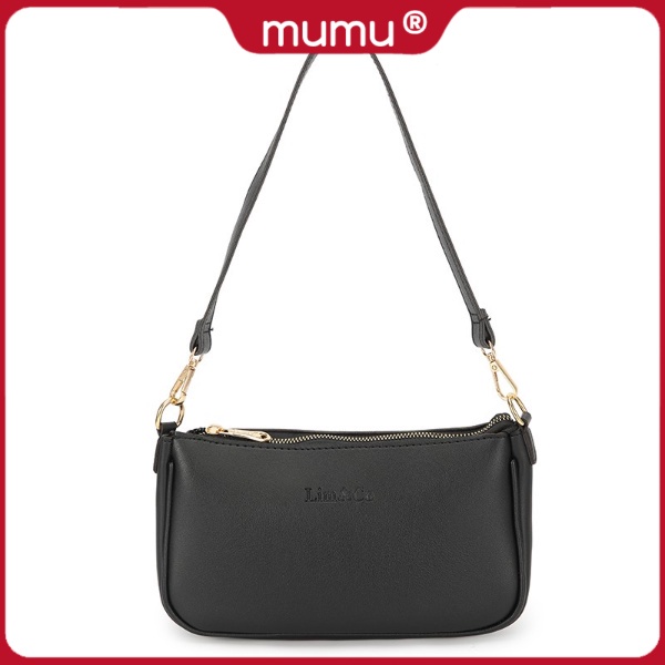 Mumu 197 Lim&Co Leather Baguette Bag Korean Classy Plain Handle ...