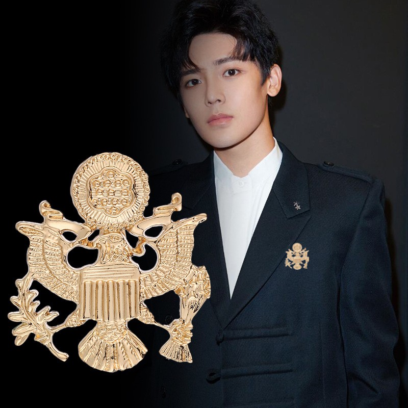 US Air Force Badge Men s Suit Brooch Personality Korean Fashion Trendy Suit Pin Eagle Brooch