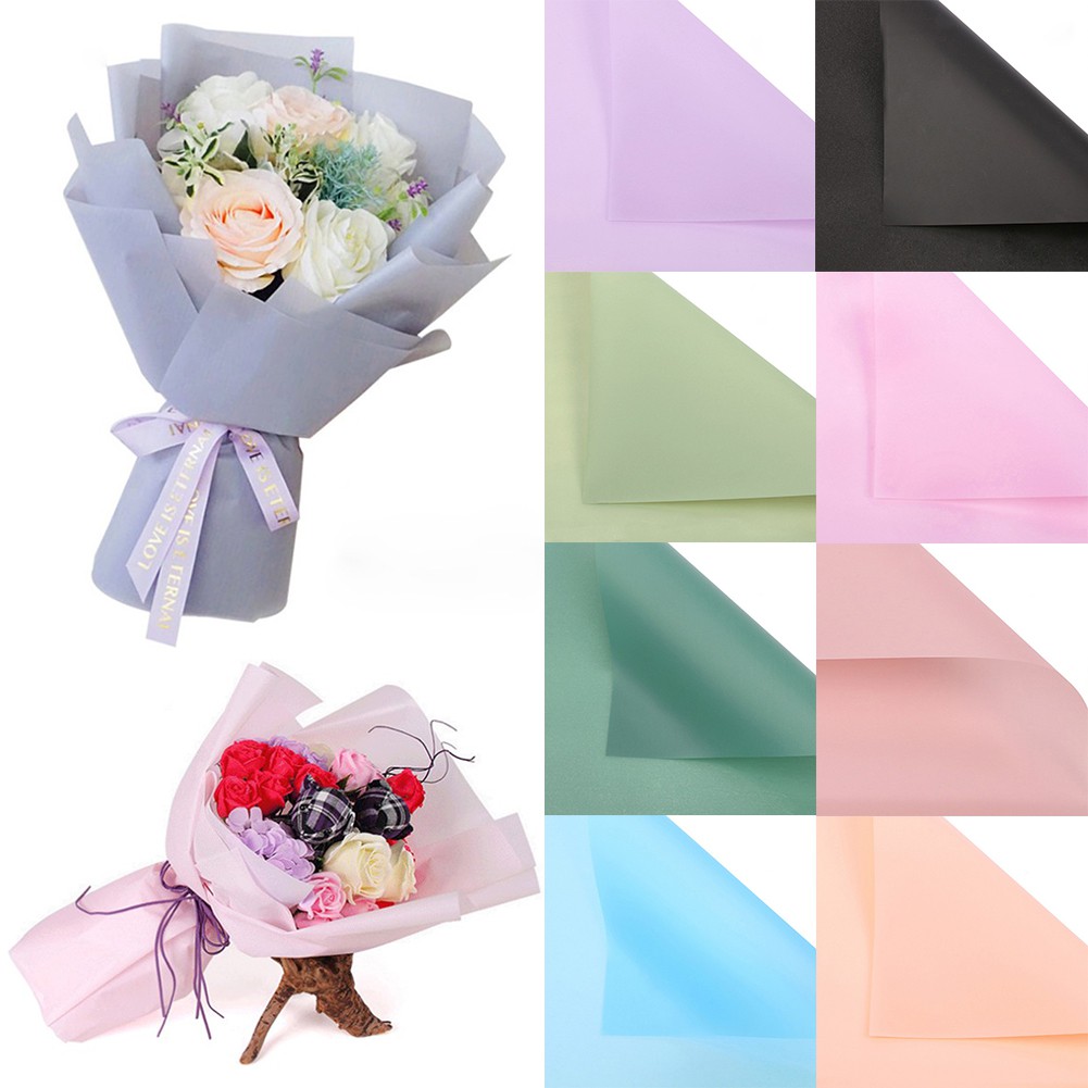 20PCS Korean Style Flower Wrapping Paper Transparent With