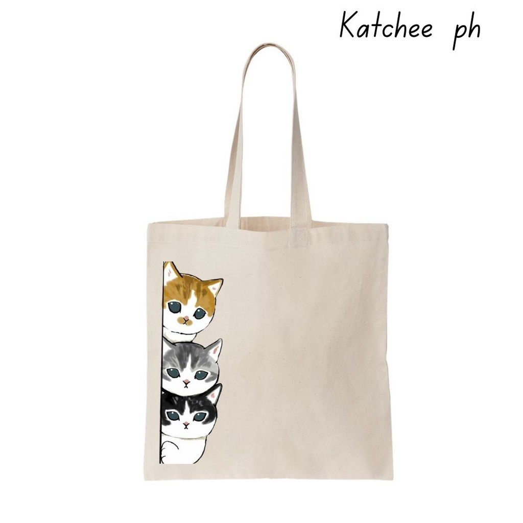 Illustration PAW Pets Dog Cat Tote Bag Katsa Canvas High Quality ...