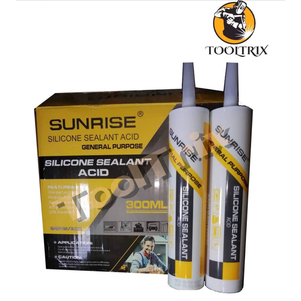 Sunrise Silicon Sealant Acid For General Purpose 300ml (Sold per pc