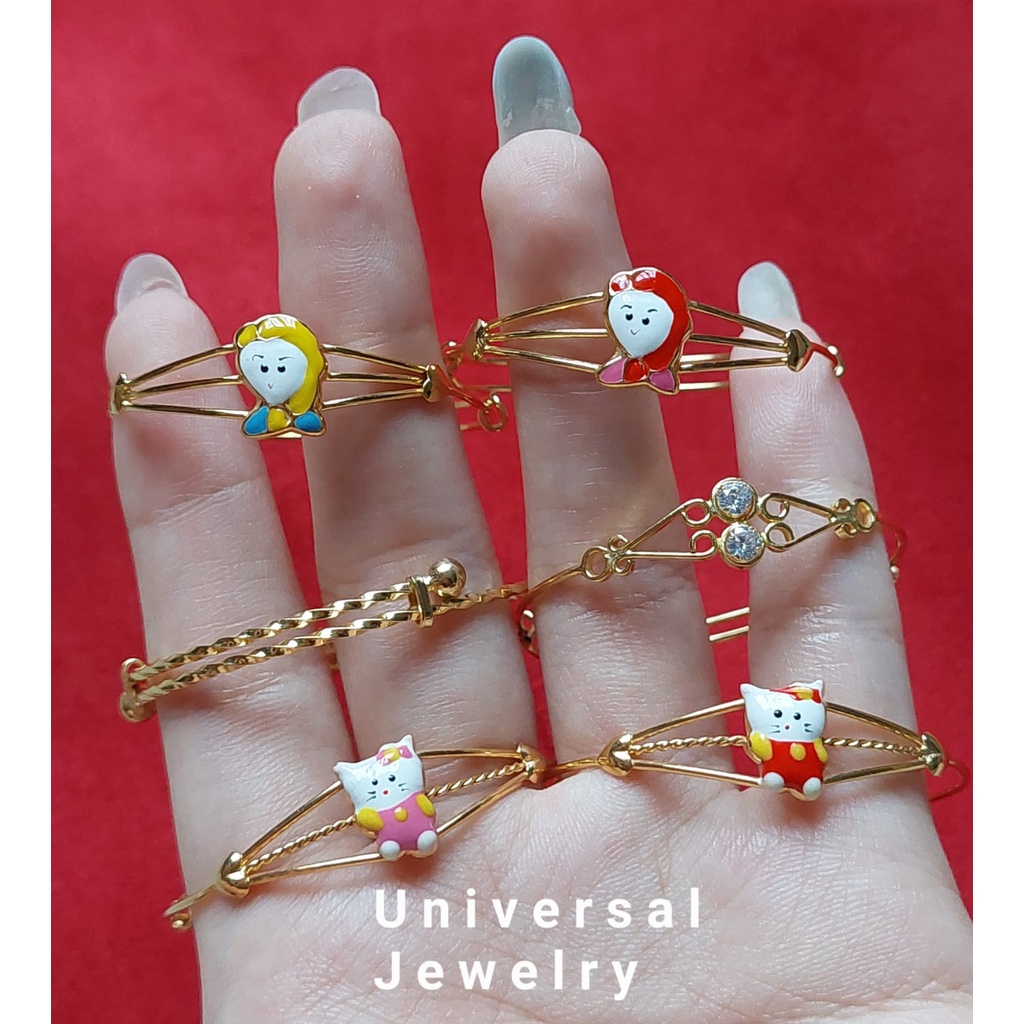 2 gram Light Gold Children/Baby Bangle Bracelet Shopee Philippines