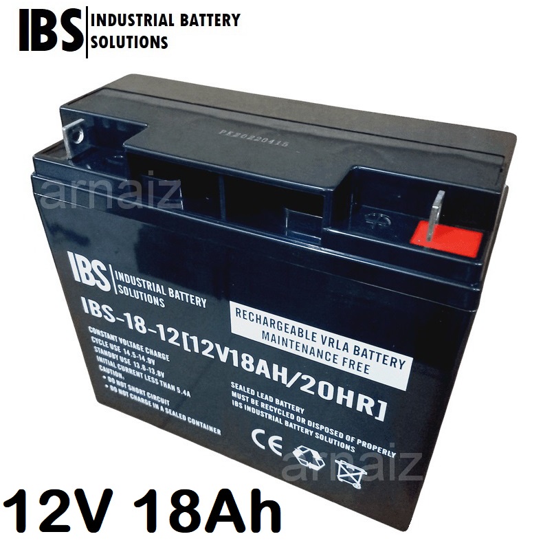 Ibs 12v 18ah Sla Rechargeable Battery Ibs 18 12 Ebike Wheelchair Jet Ski Vrla 12v 18ah Shopee 2507