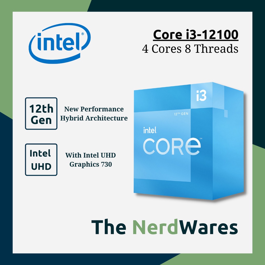 Intel Core I3 12100 I3 12100f 12th Gen Alder Lake Lga 1700 Cpu Socket Processor Shopee Philippines 0650