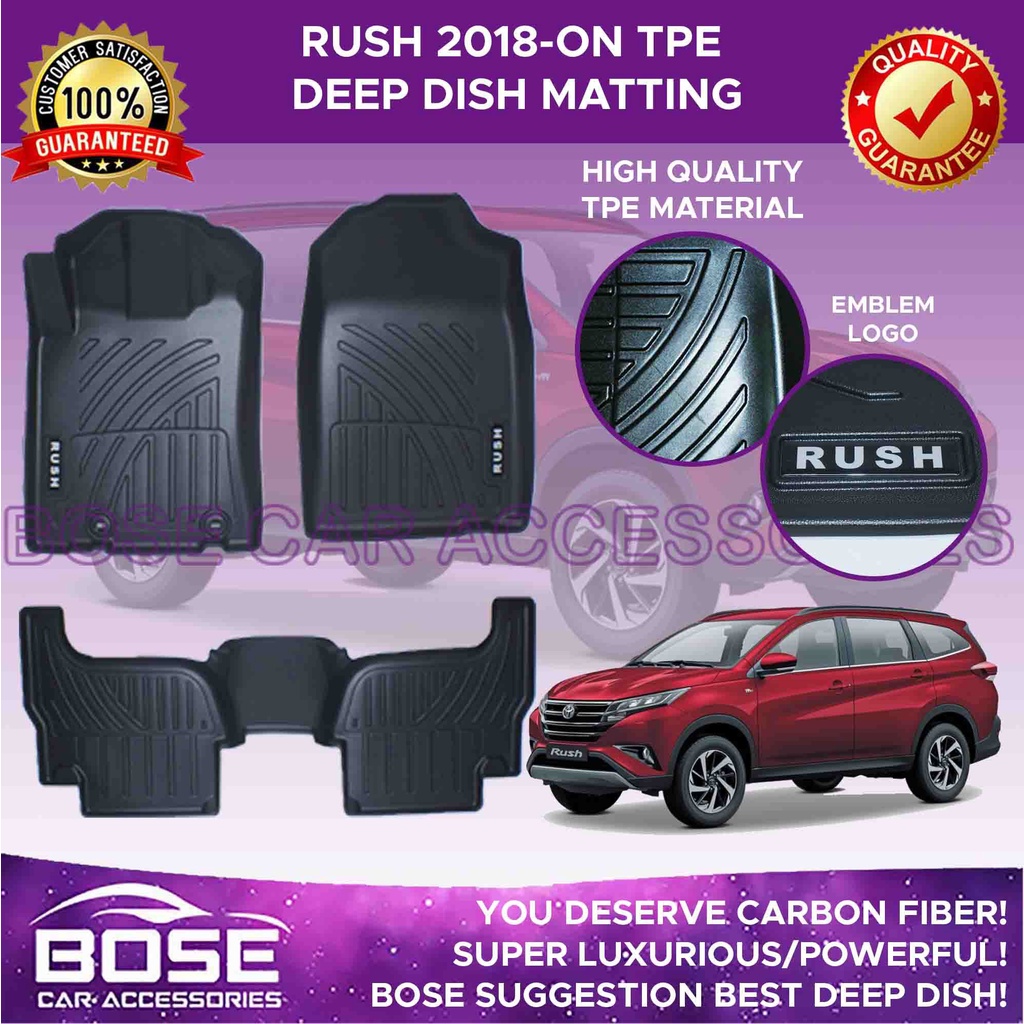 OEM TPE Deep Dish Matting for Toyota Rush G E 2018 Onwards 2023 Model