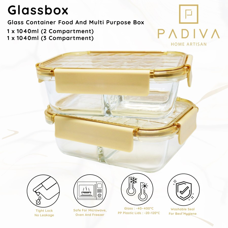 Padiva 1040ml Mix Crystal Glassbox (GBC1040MG) Shopee