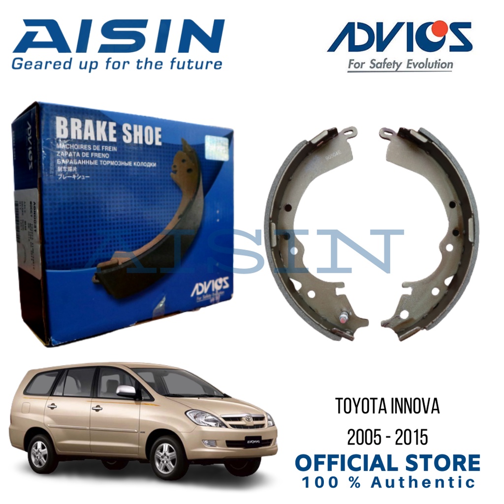 AISIN / ADVICS Brake Shoe Assembly for Toyota Innova 2005 2015 (BS