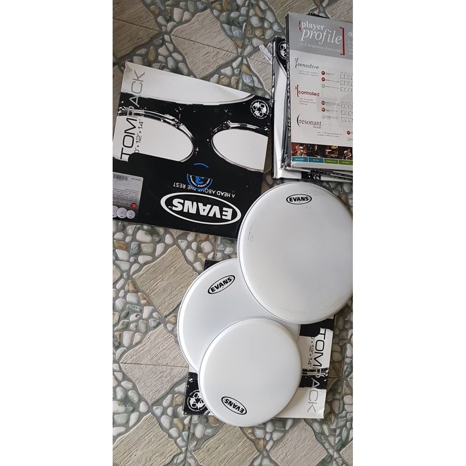 EVANS G1 Coated Drum Set Drum Heads set made in USA original Shopee