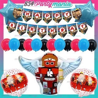 60pcs/set Roblox Virtual World Theme Festa de Aniversário Decoração Banner  Balão Bolo Toppers_aw