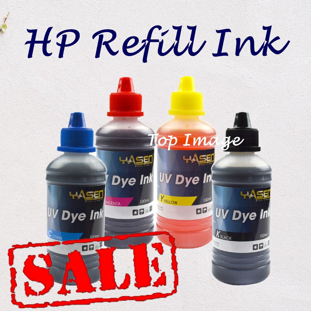 Yasen Refill Ink Premium Uv Dye Ink For Hp Printer 100ml Shopee Philippines 1726
