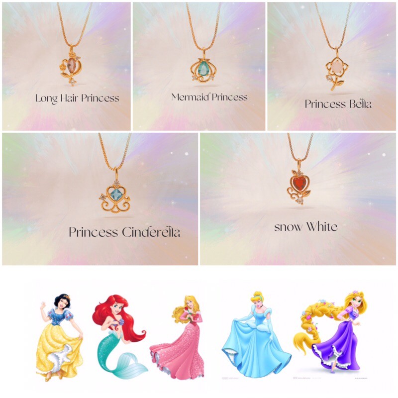 【BY】18K Rose Gold Plated Disney princess necklace！ | Shopee Philippines