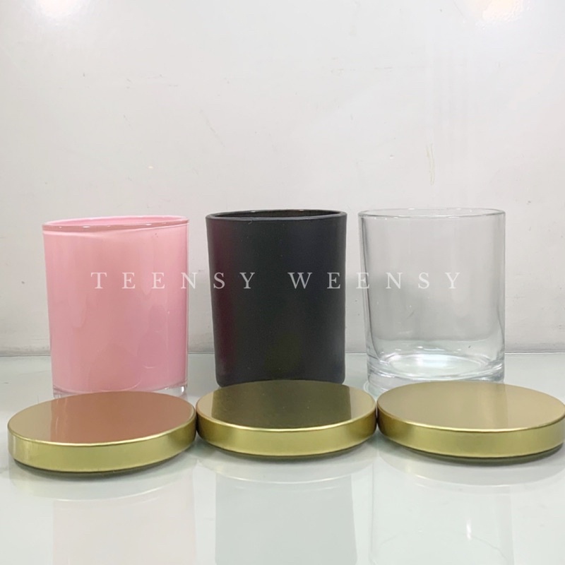 200ml Candle Vessel Glass Jar with Aluminum Lid Cover | Shopee Philippines