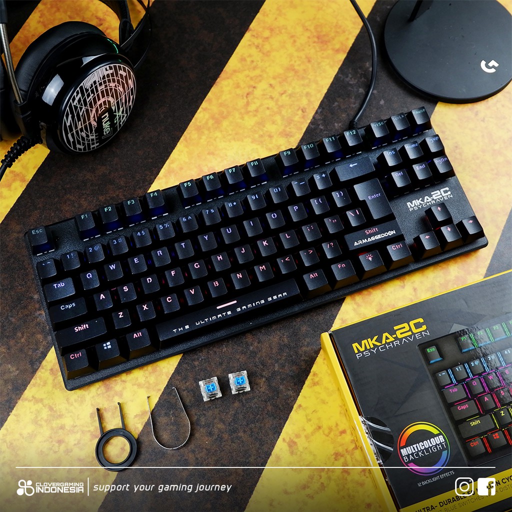 Armaggeddon MKA-2C TKL - MKA 2C MKA2C Mechanical Gaming Keyboard ...