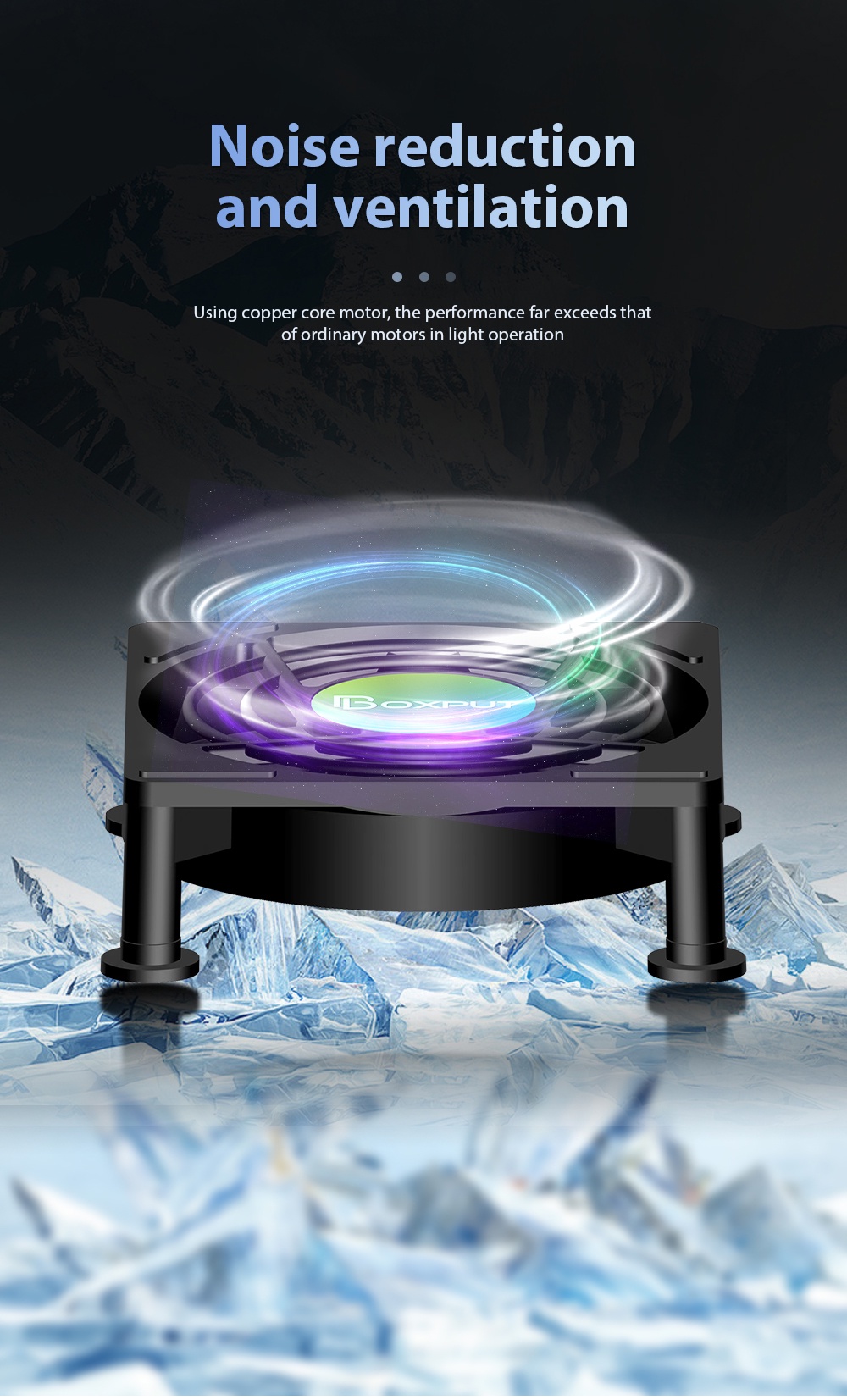 7200 min/r Mini Cooling Fan for Android TV BOX Set Top Box Wireless