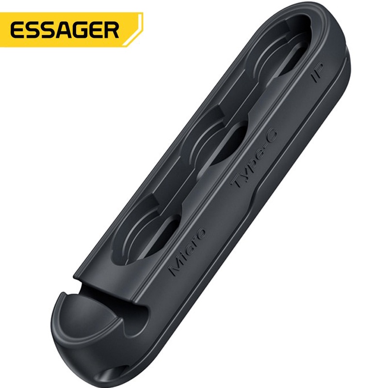 3pcs Random Color Round Data Cable Organizer, Silicone Data Cable Fixer, For Hom