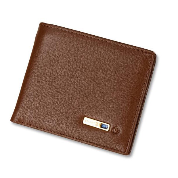 【new Product】genuine Leather Mens Smart Wallet Bluetooth Anti Lost Finder Gps Locator Tracker