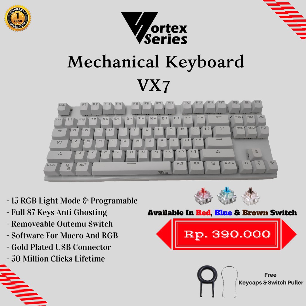 Vortex Series Mechanical Keyboard VX7 (blue switch) | Shopee Philippines