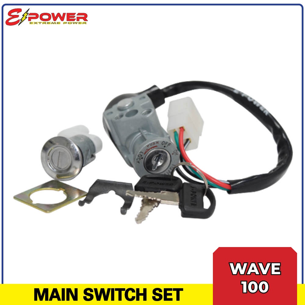 Honda Wave 100 EPower Ignition Switch / Main Switch & Key Set Shopee