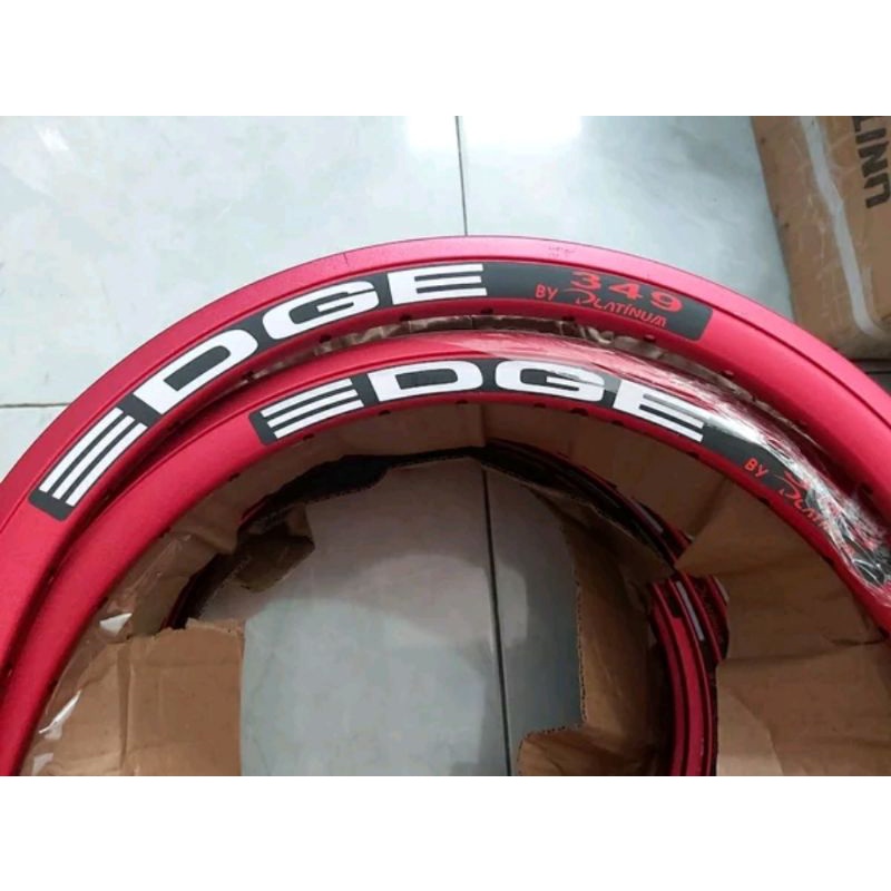 MERAH RIMS EDGE 16 X 1 3/8 16 PLUS 349 32 HOLE FOLDING BIKE RED ...
