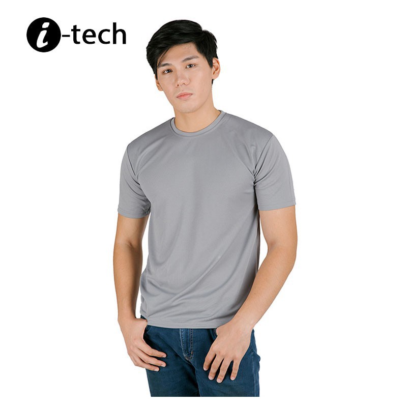 i-tech Drifit Plain T-Shirt / Dri-fit Shirt for men / Drifit Shirt for women  Drifit Polyester (Gray)