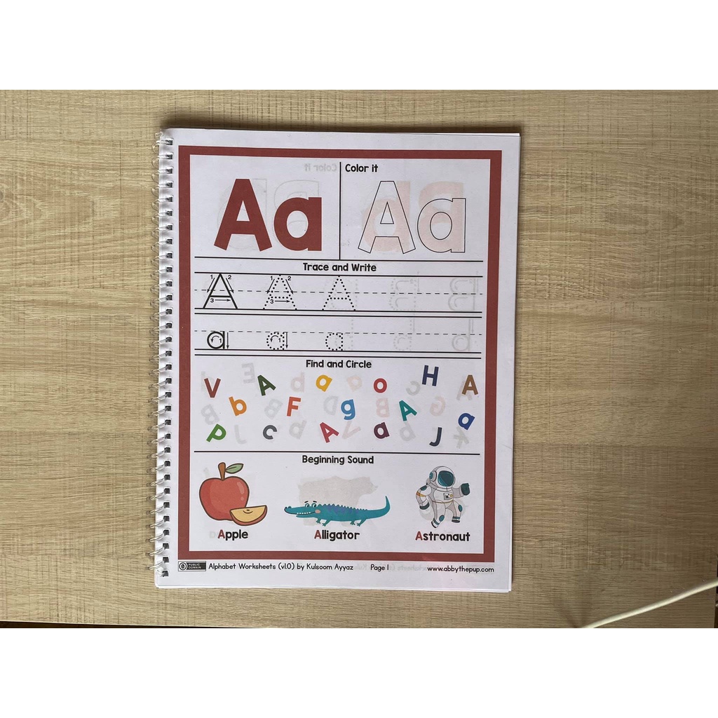 Children's Activity Workbook - Alphabet and Numbers Worksheet | Shopee ...